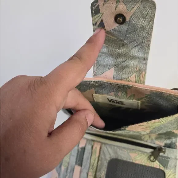 Vans Pink Tropical Themed Bi-fold Wallet with Tons of Pockets - Picture 10 of 16